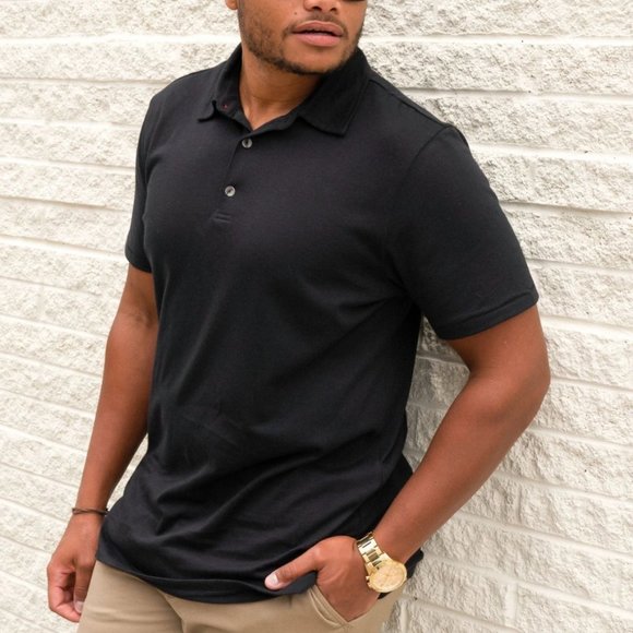 Fresh Clean Tees Other - Fresh Clean Tees Short Sleeve Torrey Polo in Black Size M - NWT